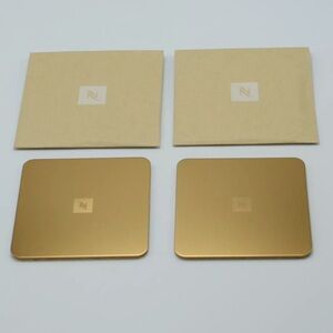 Nespresso Recycled Aluminum Bronze Gold Coasters